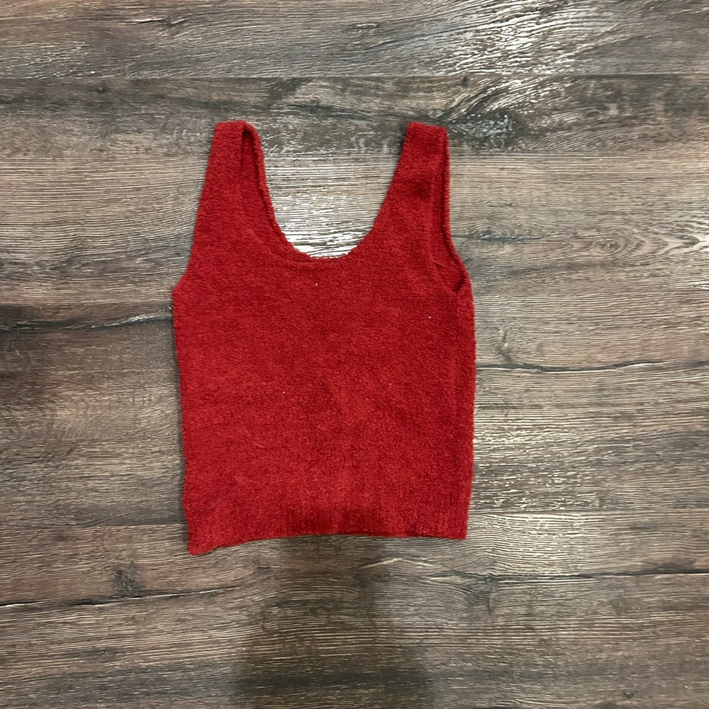 Fuzzy Red Pyjama Tank - Picture 3 of 3